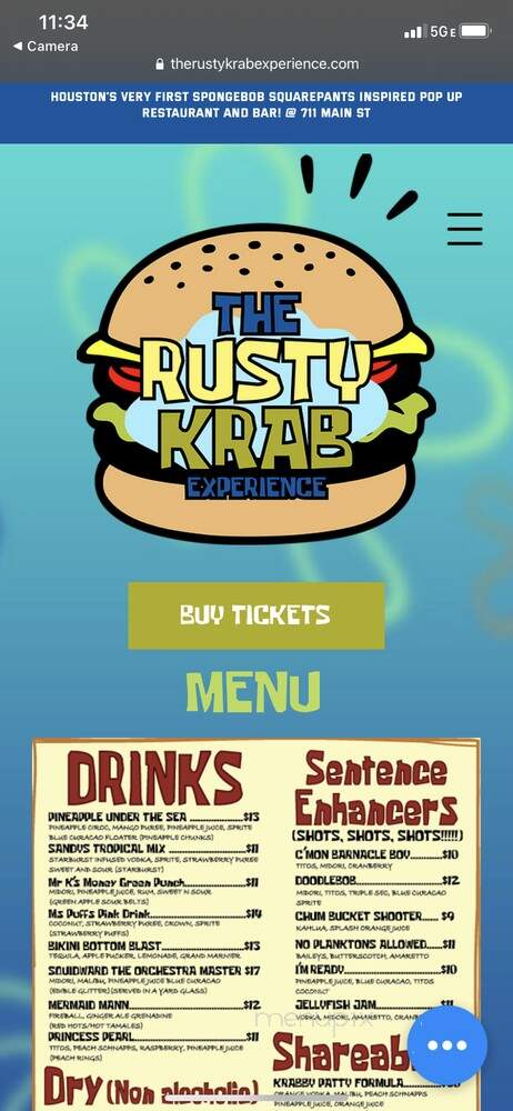 The Rusty Krab - Houston, TX menu_pic