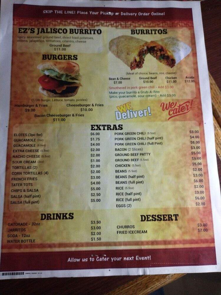 5280 Mexican Grub & Pub - Pahrump, NV menu_pic