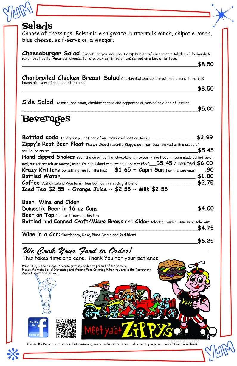 Zippy's Burgers - Seattle, WA menu_pic