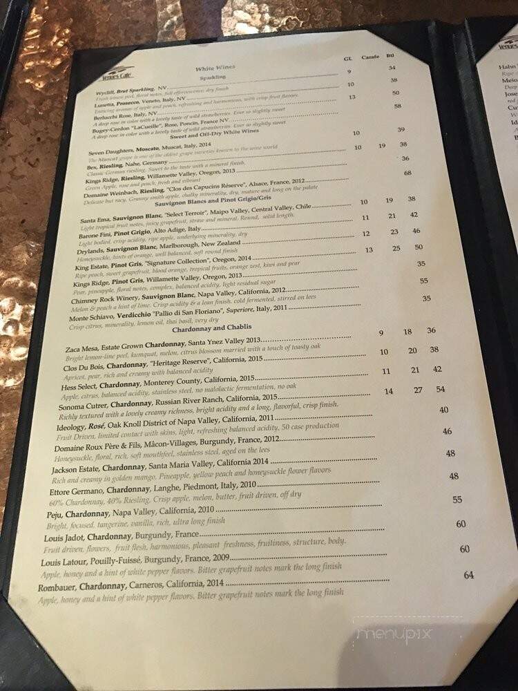 Venues Cafe - Carefree, AZ menu_pic