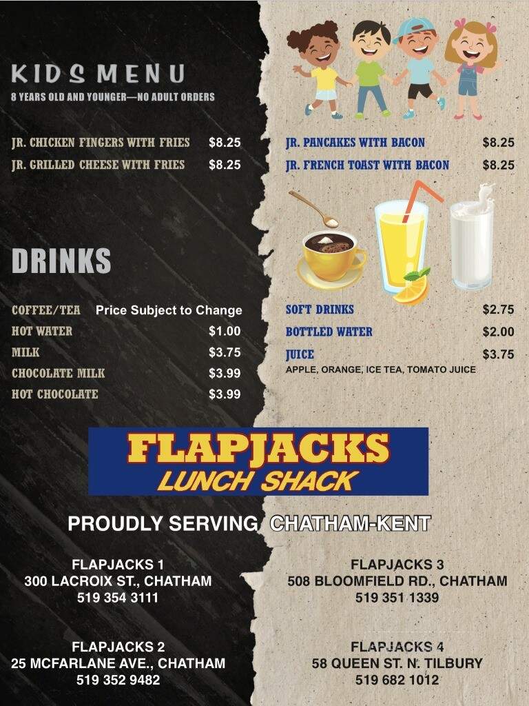 Flapjacks - Chatham-Kent, ON menu_pic