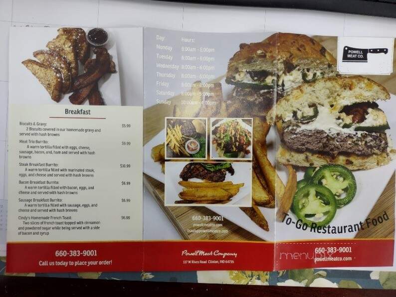 Powell Meat - Clinton, MO menu_pic