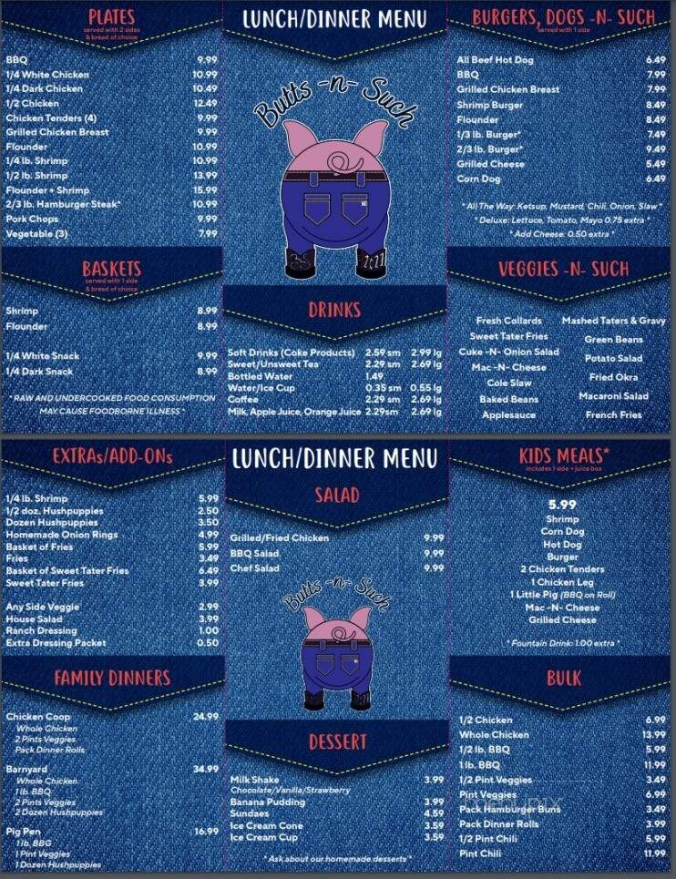 Butts n Such - Carolina Beach, NC menu_pic