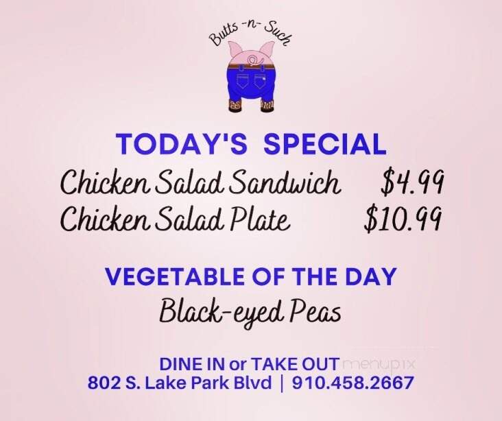 Butts n Such - Carolina Beach, NC menu_pic