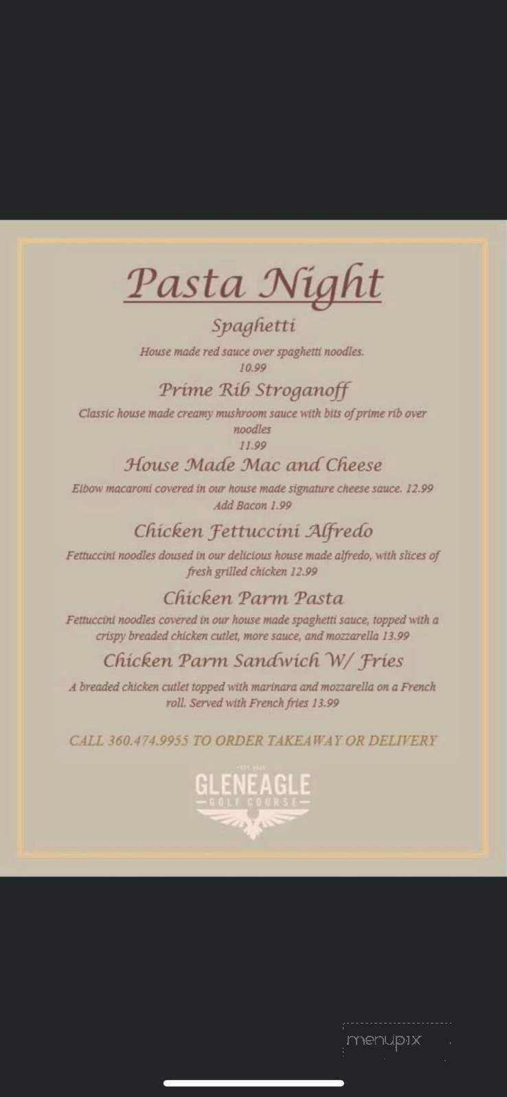 Gleneagle Family Restaurant - Arlington, WA menu_pic