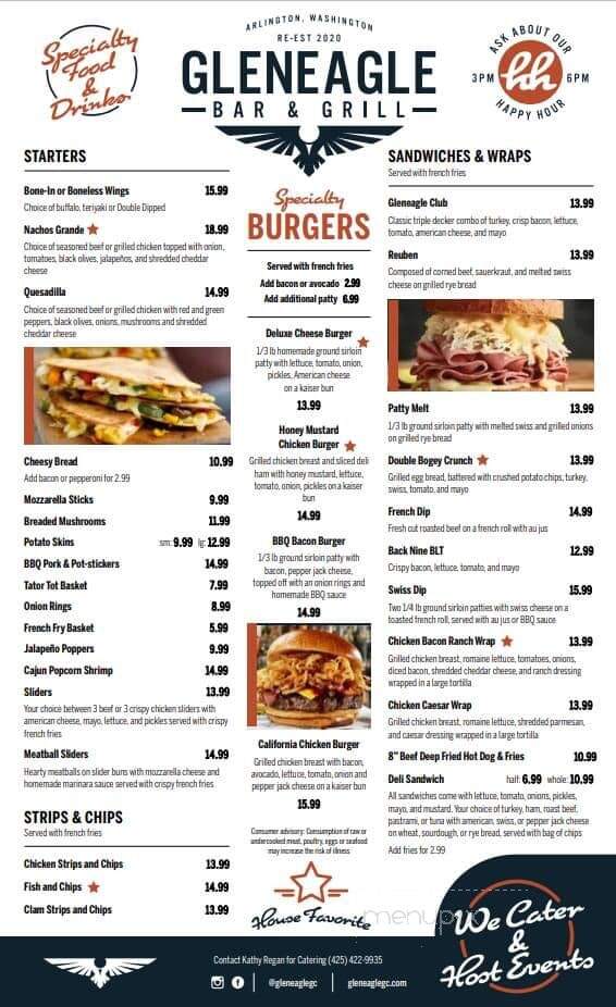 Gleneagle Family Restaurant - Arlington, WA menu_pic