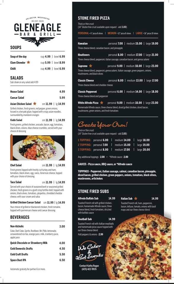 Gleneagle Family Restaurant - Arlington, WA menu_pic