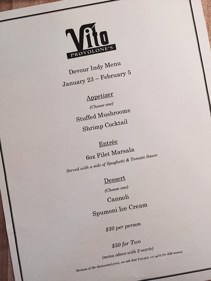 Vito Provolone's Italian Restaurant - Indianapolis, IN