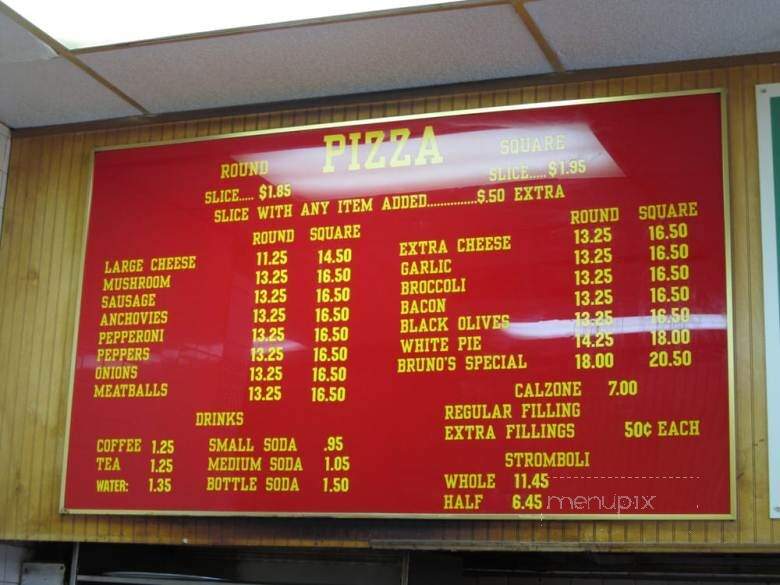 Bruno's Pizza & Restaurant - Clifton, NJ menu_pic