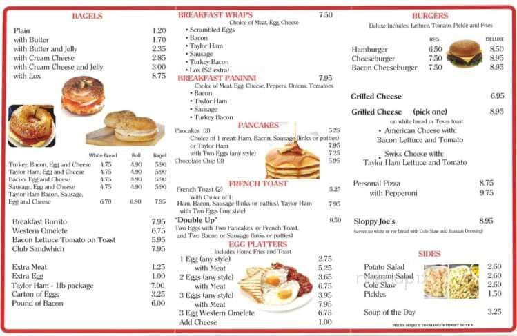 Sandyston Deli & Bagel - Sandyston, NJ menu_pic