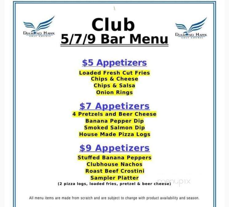 Diamond Hawk - Cheektowaga, NY menu_pic