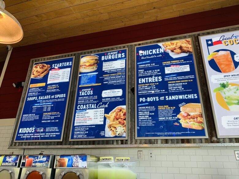 Willie's Grill & Icehouse - Schertz, TX menu_pic