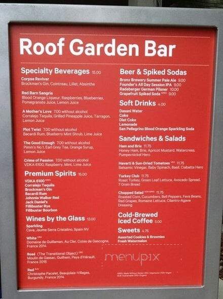 Metropolitan Museum of Art Balcony Bar and Roof Garden - New York, NY