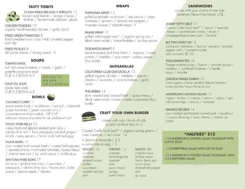 Anderson's Showplace Cafe - Newport News, VA menu_pic