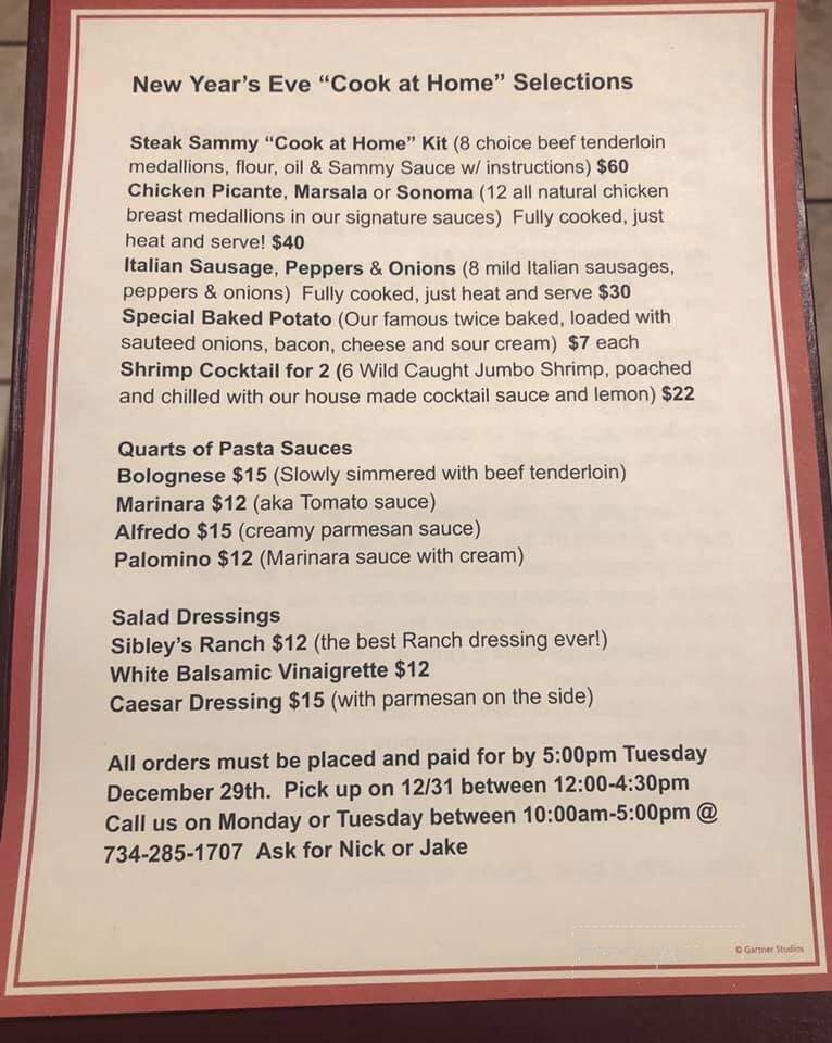Sibley Gardens - Trenton, MI menu_pic