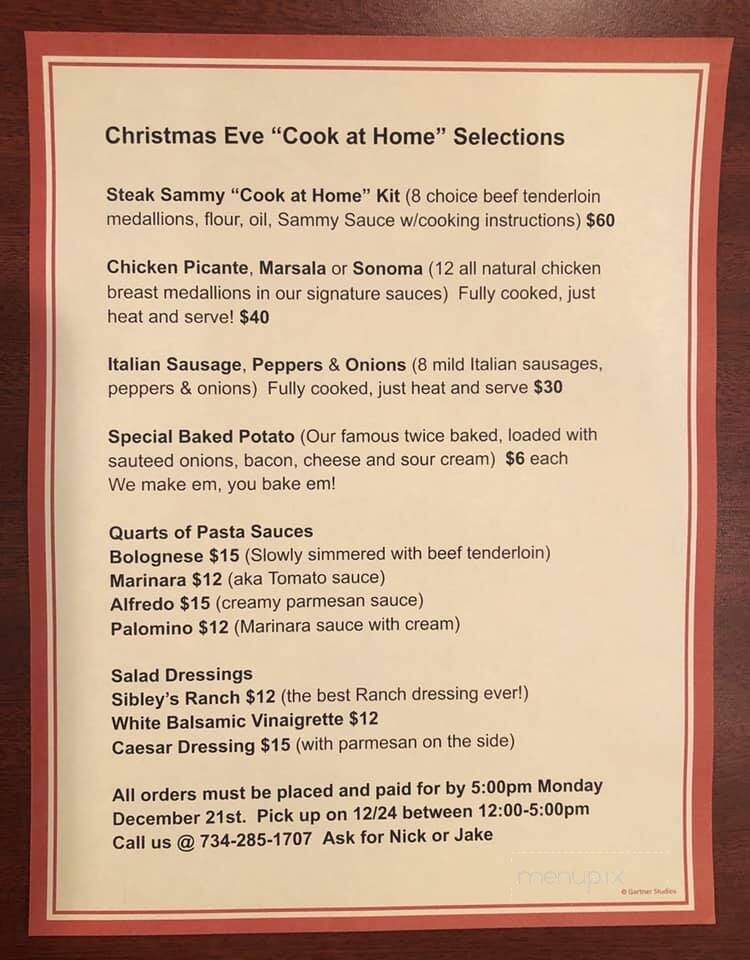 Sibley Gardens - Trenton, MI menu_pic