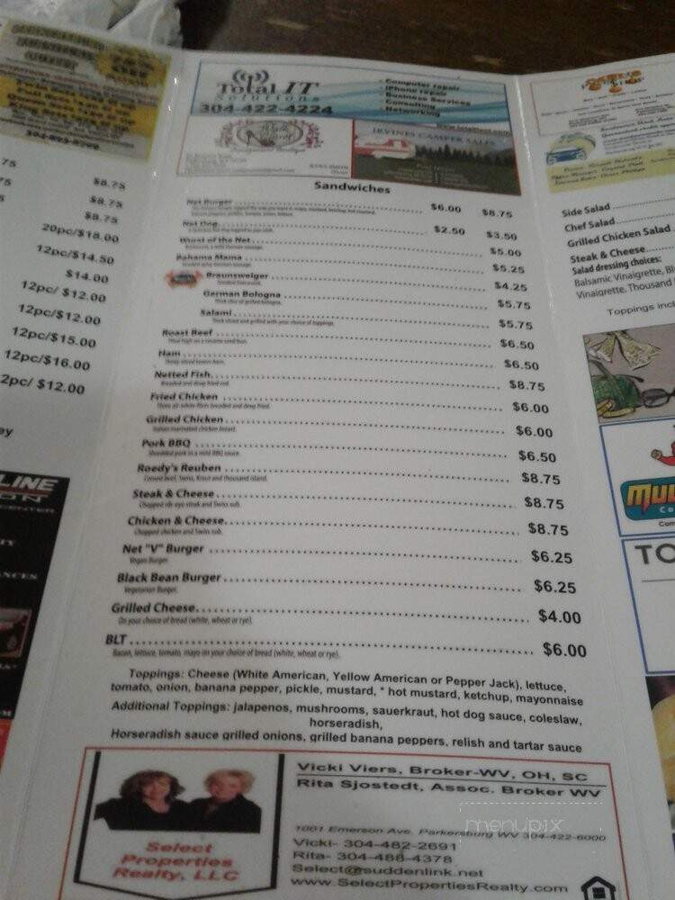 North End Tavern - Parkersburg, WV menu_pic