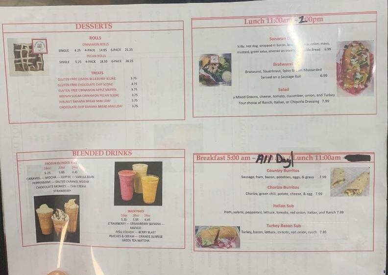 Nirvana's Cup of Joe - Sierra Vista, AZ menu_pic
