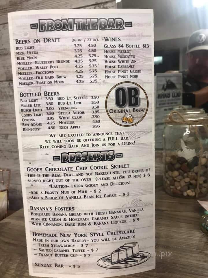 Menu of Old Barn Out Back Restaurant in Lima, OH 45805