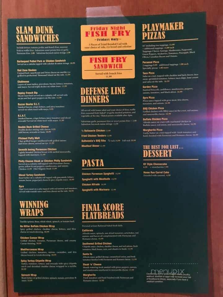 Bullwinkle's Sports Bar - Brookfield, WI menu_pic