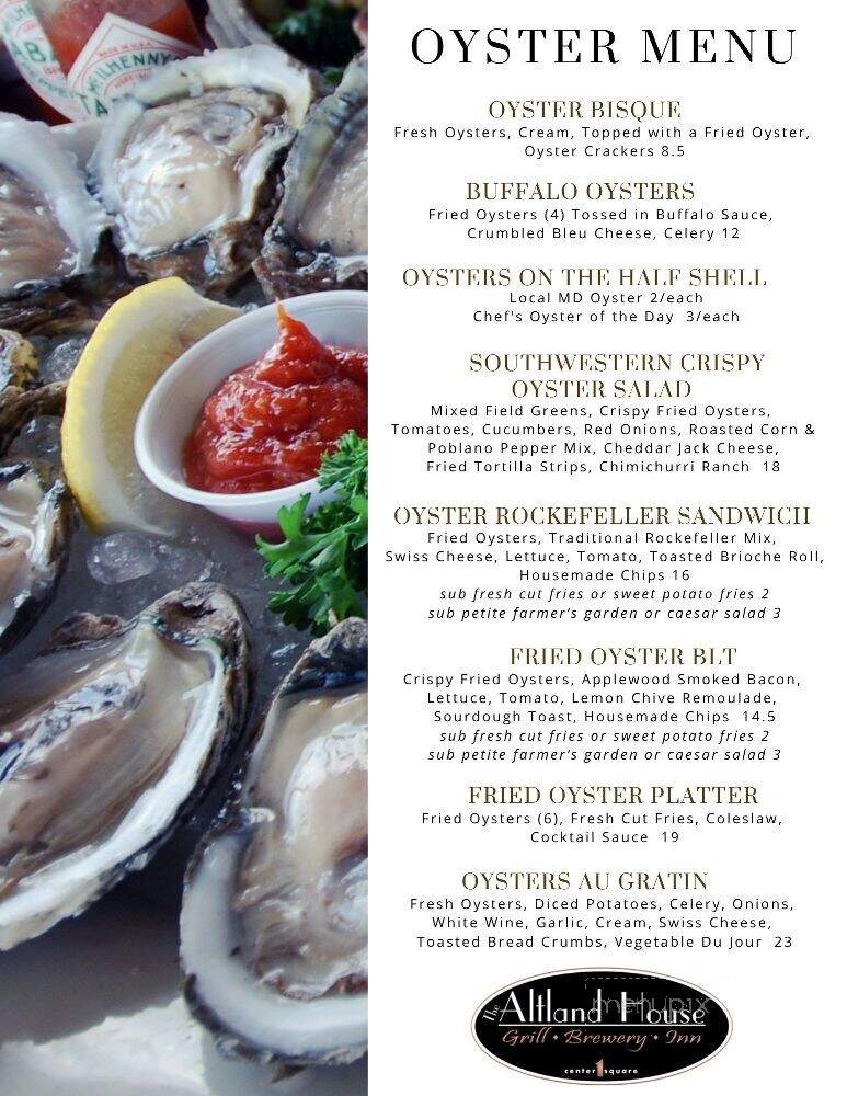 Altland House Grill & Pub - Abbottstown, PA menu_pic