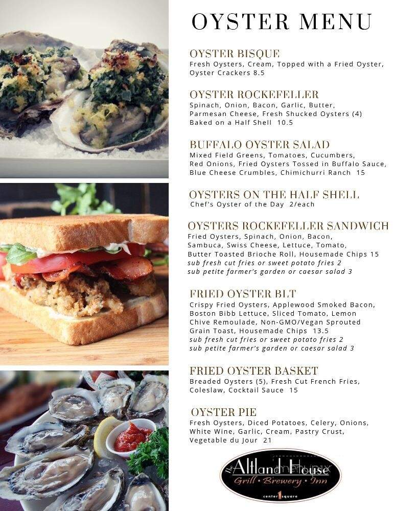 Altland House Grill & Pub - Abbottstown, PA menu_pic