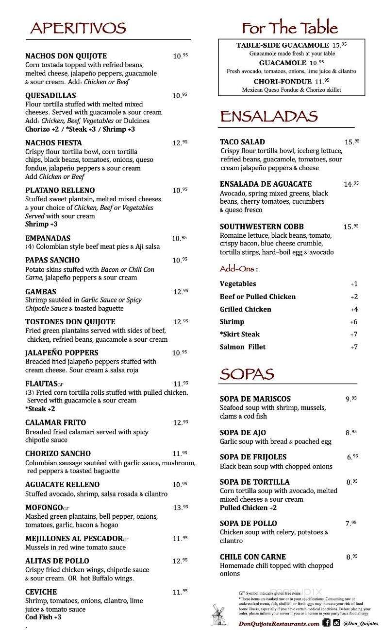 Don Quijote - Patchogue, NY menu_pic