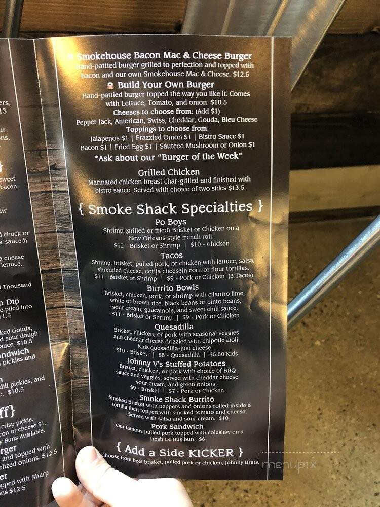 Johnny V's Smoke Shack - Perry, MI menu_pic