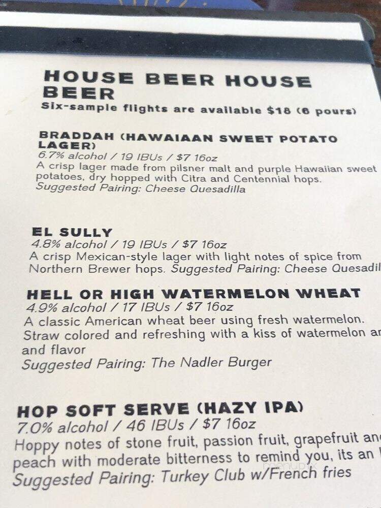 Harmonic Brewing - San Francisco, CA menu_pic