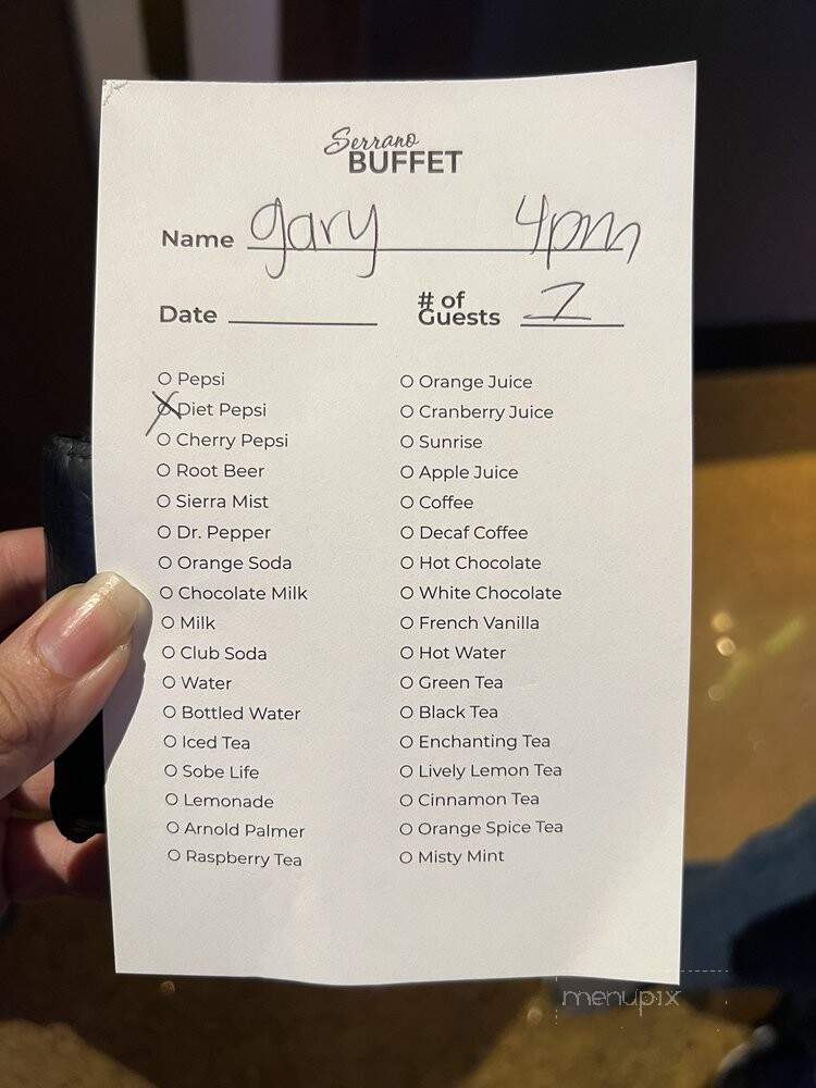 Serrano Buffet - Highland, CA menu_pic