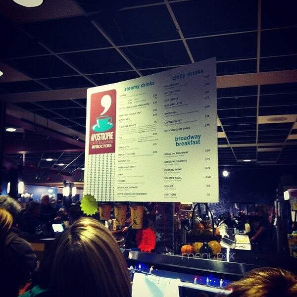 Apostrophe Cafe & Lounge @ Proctors - Schenectady, NY menu_pic