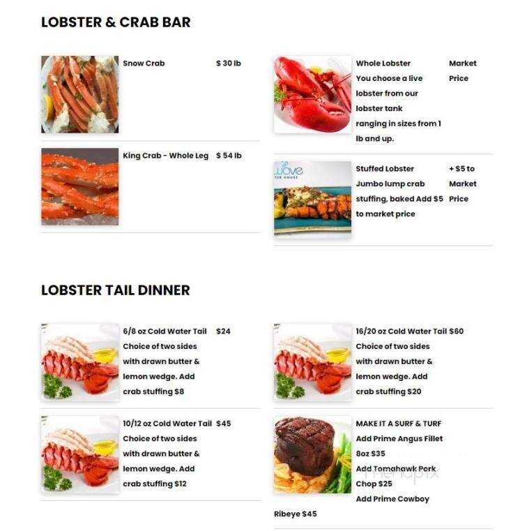 Bluwave Lobster House - Fort Myers, FL menu_pic