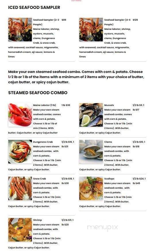 Bluwave Lobster House - Fort Myers, FL menu_pic