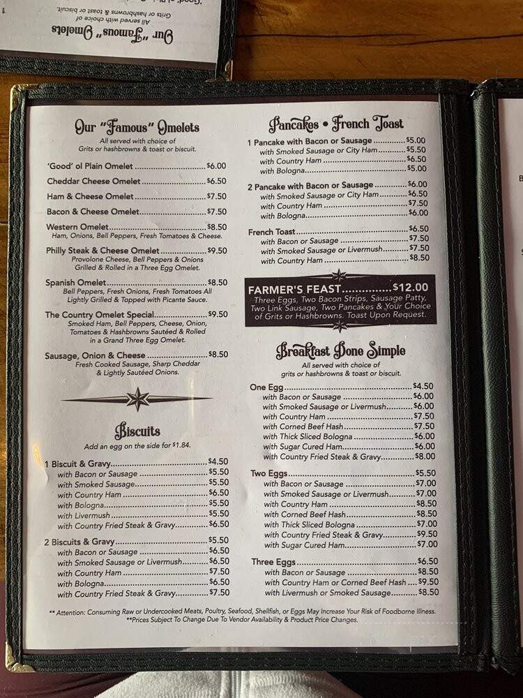 Country Omelet - Richburg, SC menu_pic