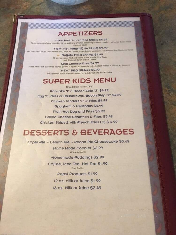 Country Omelet - Richburg, SC menu_pic