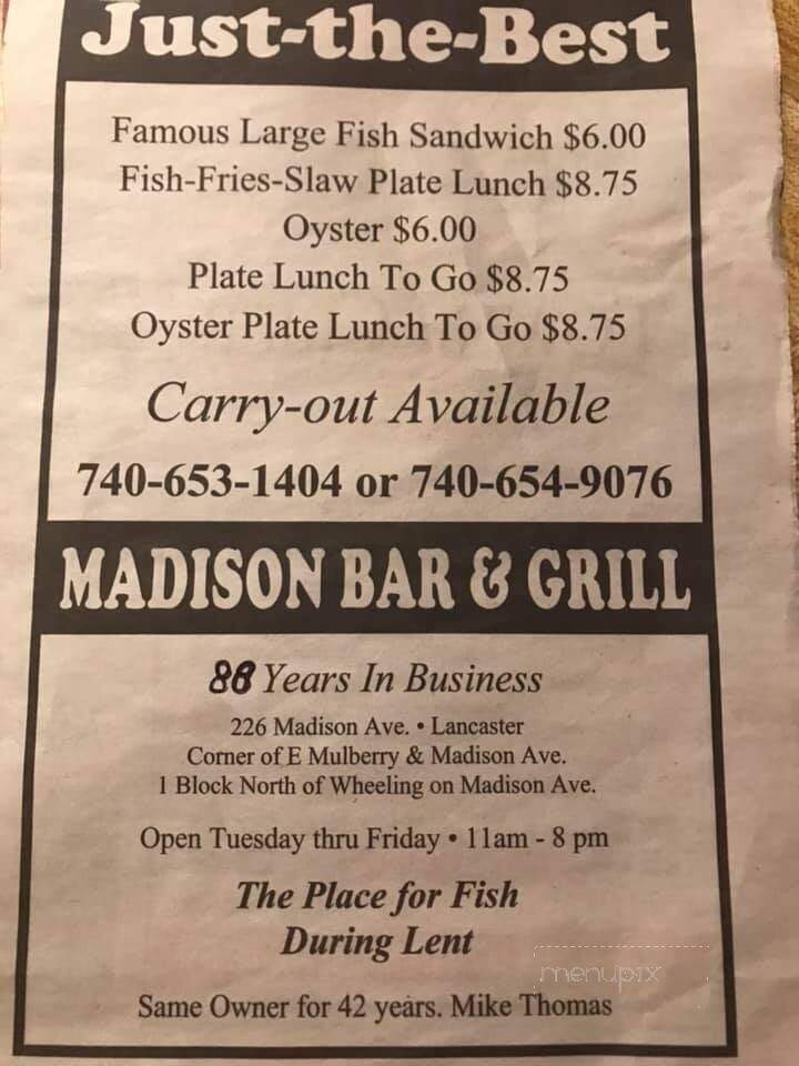 Madison's Bar & Grill - Lancaster, OH