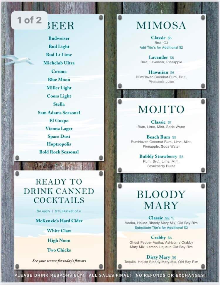 Surf Rider - Poquoson, VA menu_pic