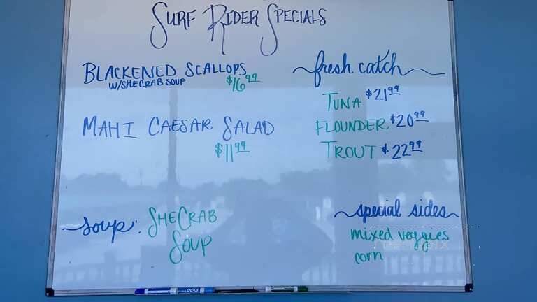 Surf Rider - Poquoson, VA menu_pic