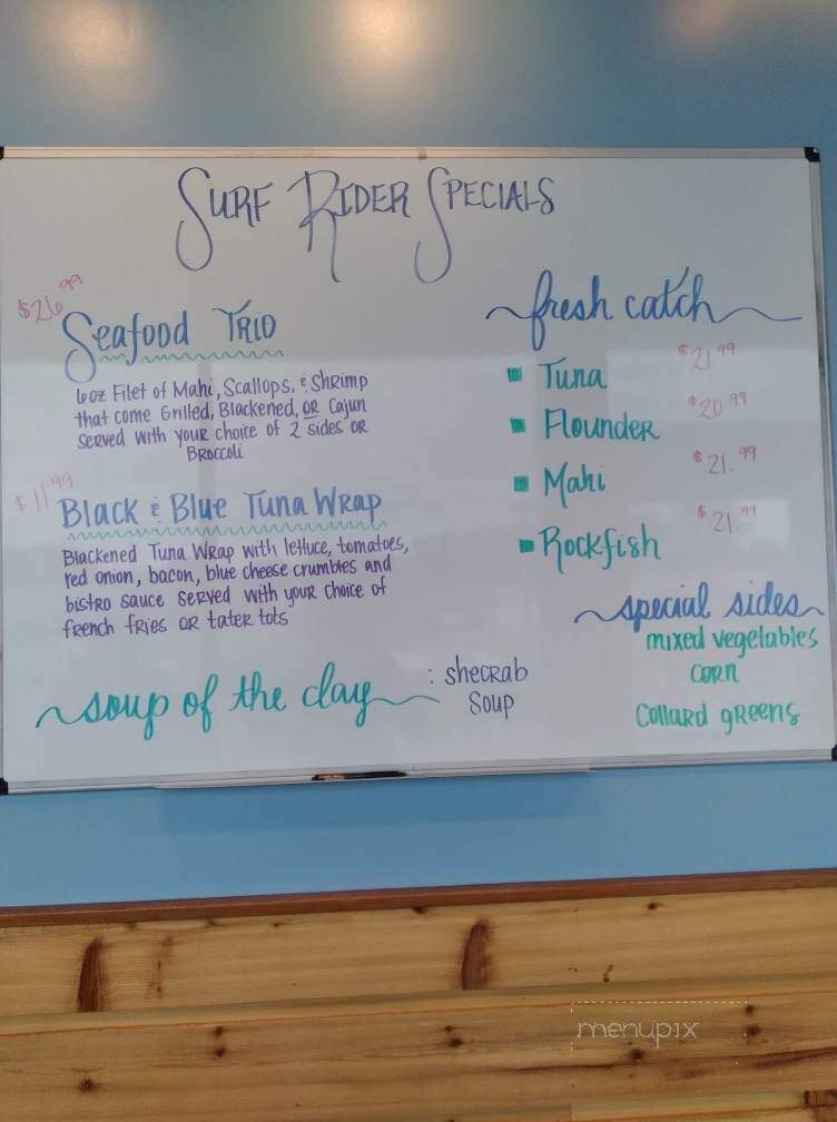 Surf Rider - Poquoson, VA menu_pic