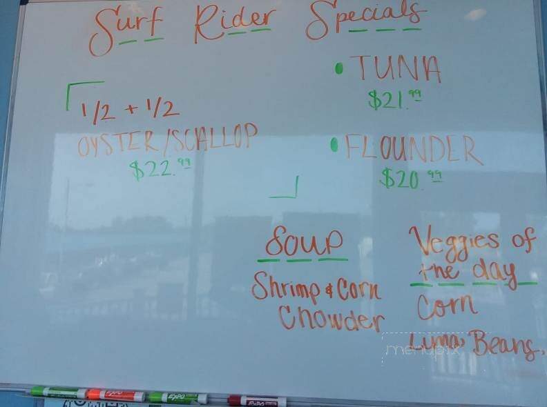 Surf Rider - Poquoson, VA menu_pic