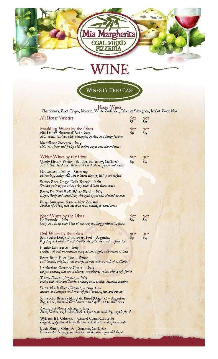 Mia Margherita - Bridgeport, WV menu_pic