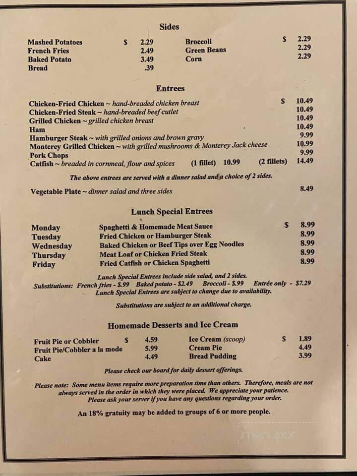 Bahnhof Cafe - Cuero, TX menu_pic