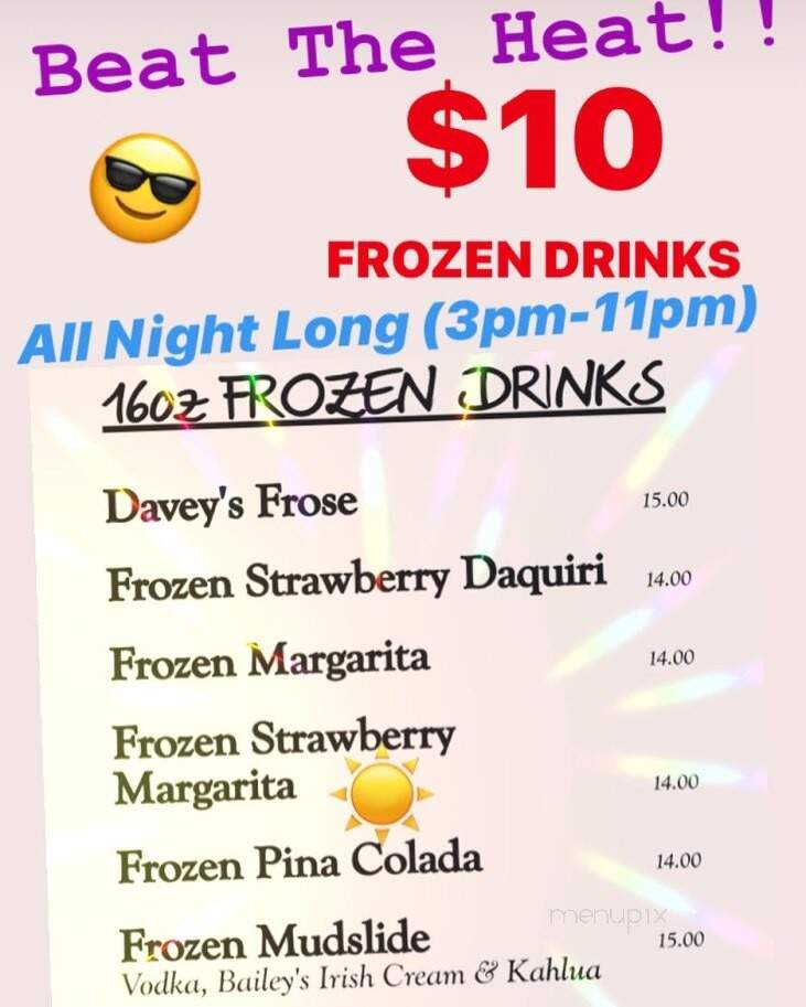 Menu of Davey's Locker in Montvale, NJ 07645