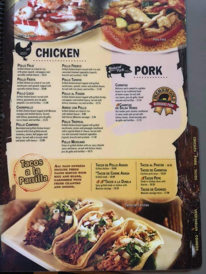 Menu of Salsa s Mexican Cafe in Lusby MD 20657