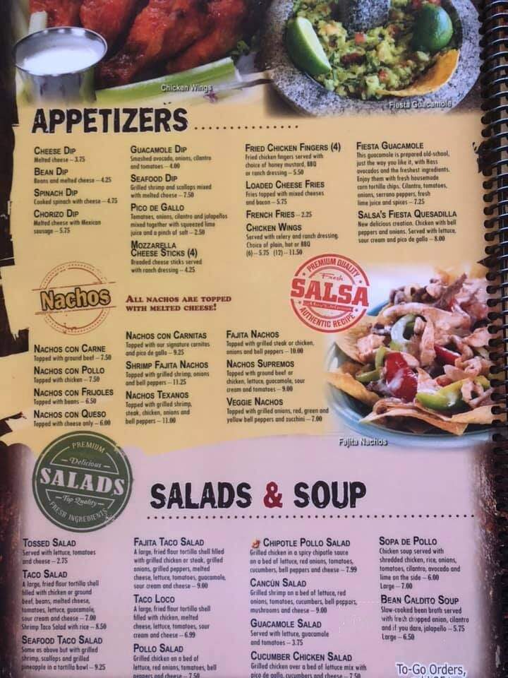 Salsa's Mexican Cafe - Lusby, MD menu_pic