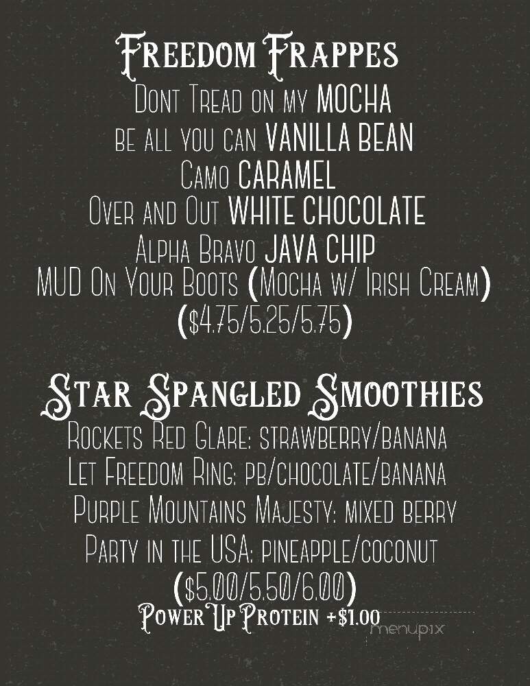 Red White & Brew Coffee - Six Mile, SC menu_pic