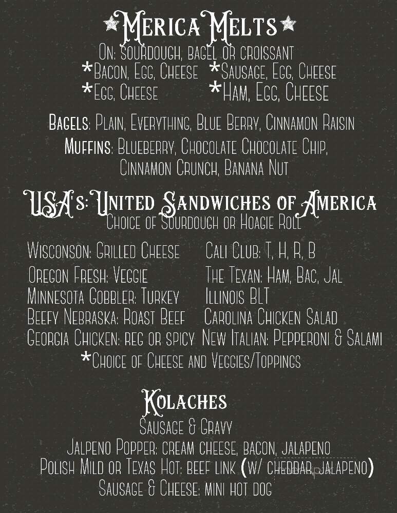 Red White & Brew Coffee - Six Mile, SC menu_pic