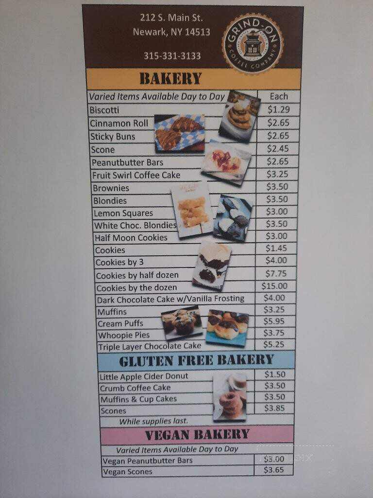 Grind-On Coffee Co - Newark, NY menu_pic