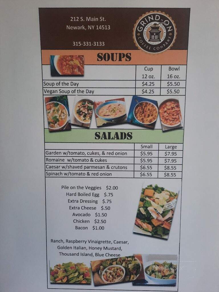 Grind-On Coffee Co - Newark, NY menu_pic