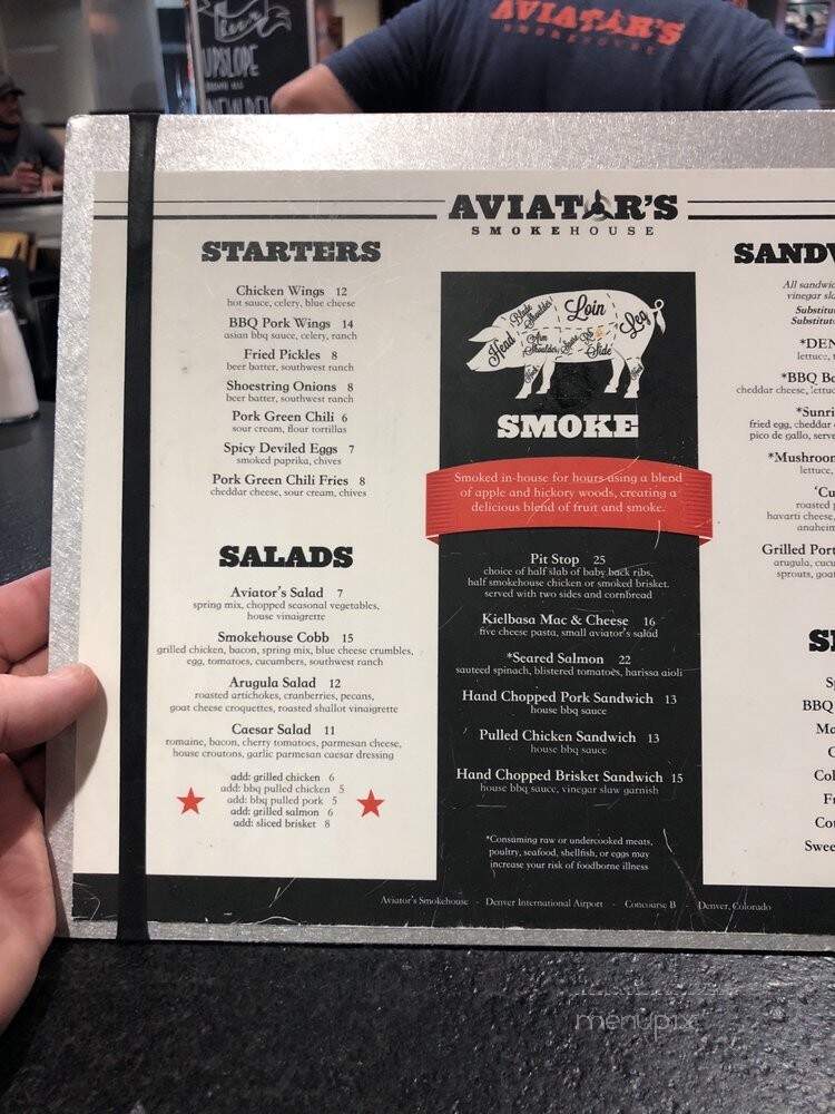 Aviator's Sports Bar and Bar-B-Que - Denver, CO menu_pic